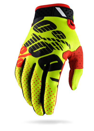 Перчатки 100% Ridefit Yellow/Black